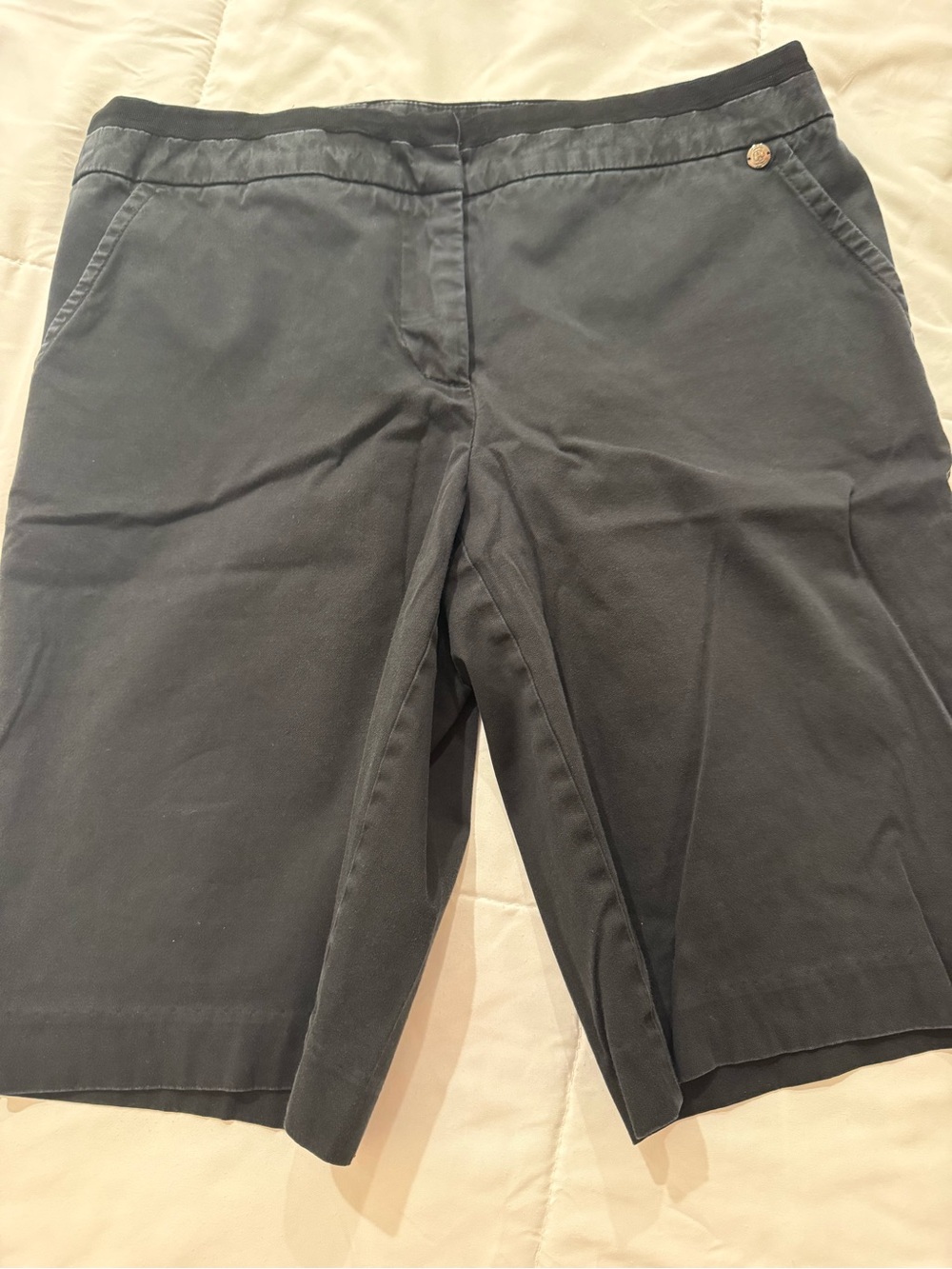 Trina Turk womens Charcoal Flat Front Shorts - Picture 3 of 14